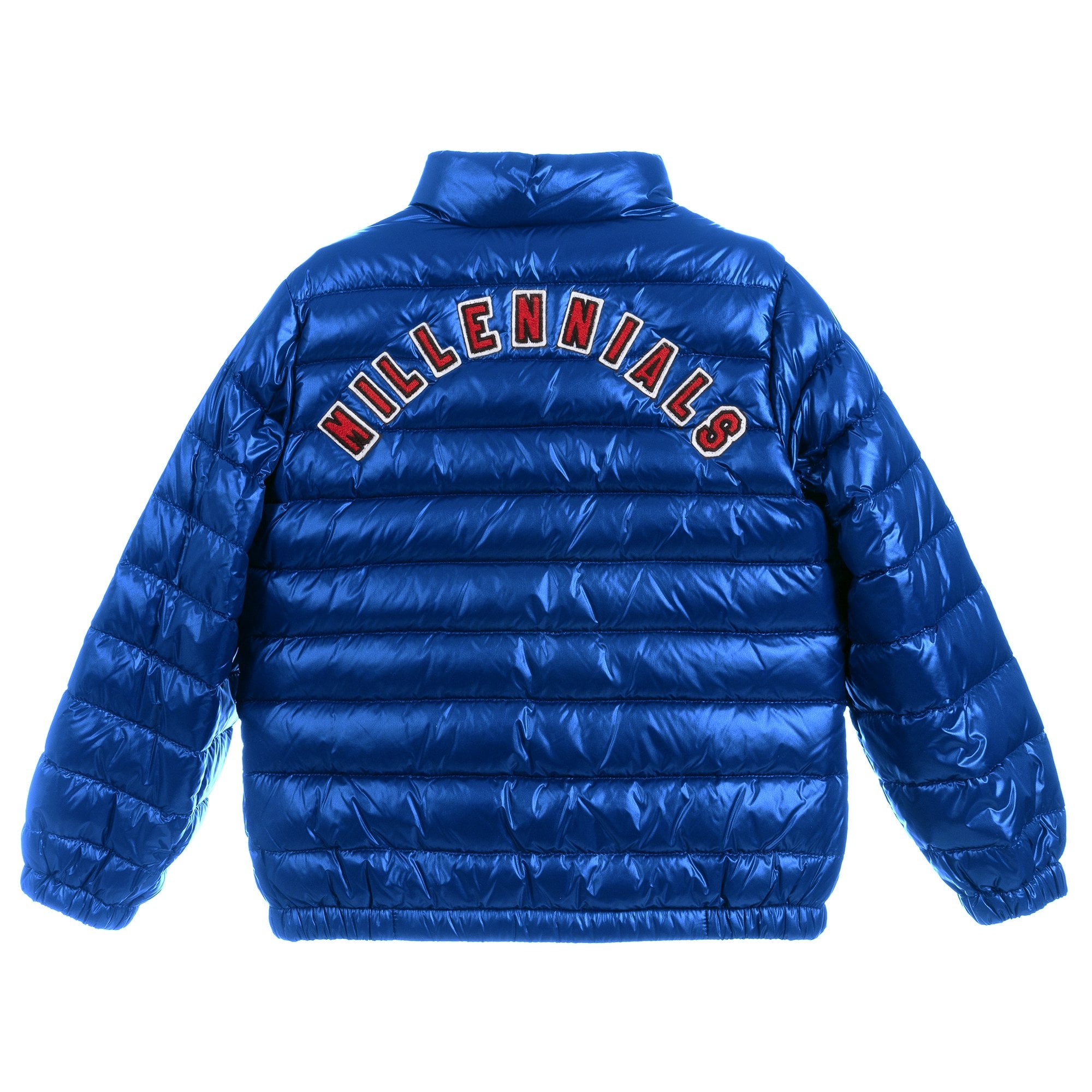 Dolce &amp; Gabbana Boys Logo Puffer Jacket Blue