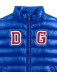 Dolce & Gabbana Boys Logo Puffer Jacket Blue