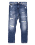 Dolce & Gabbana Boys Distressed Jeans Blue