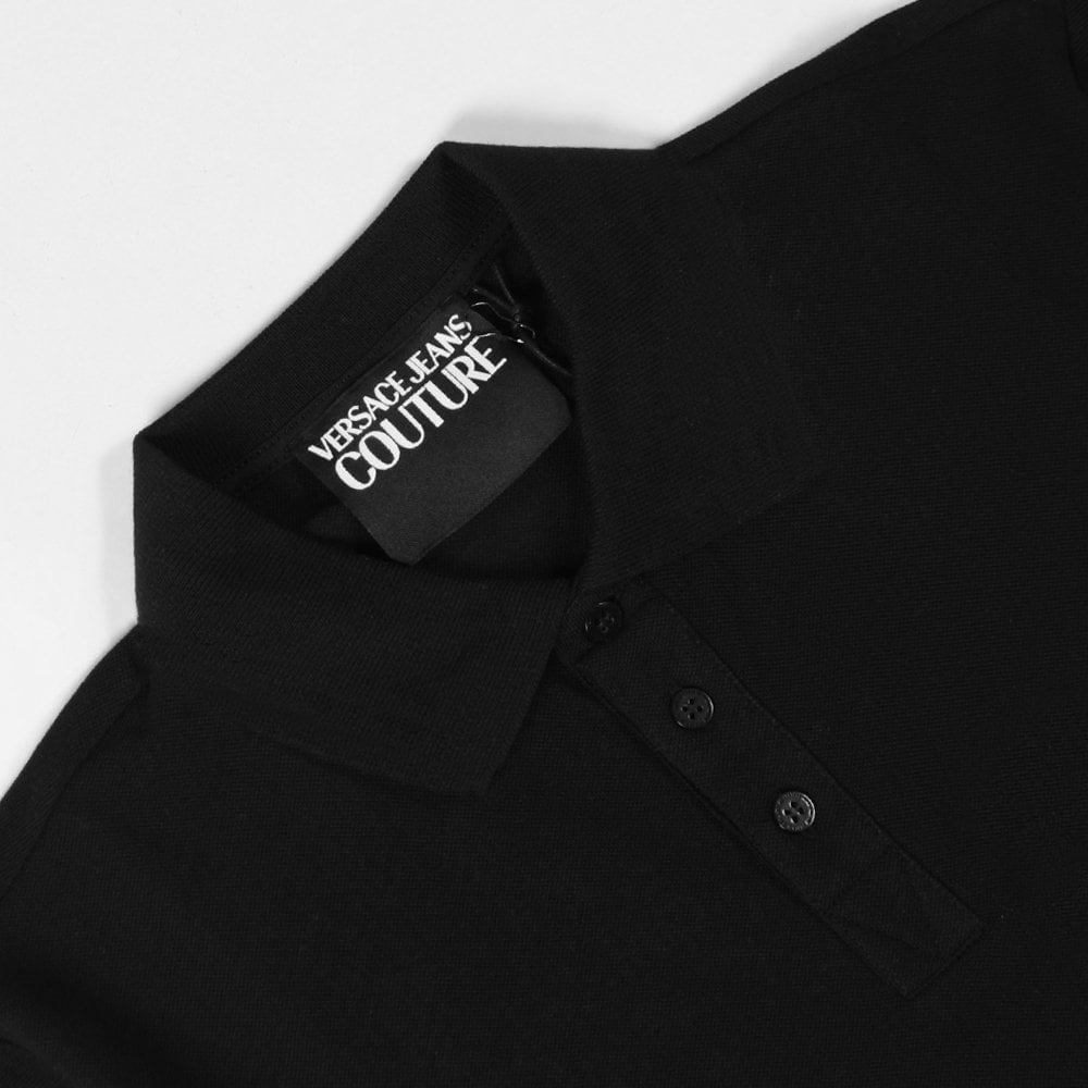 Versace Jeans Couture Men&#39;s Multi Logo Polo Shirt Black