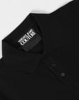 Versace Jeans Couture Men's Multi Logo Polo Shirt Black