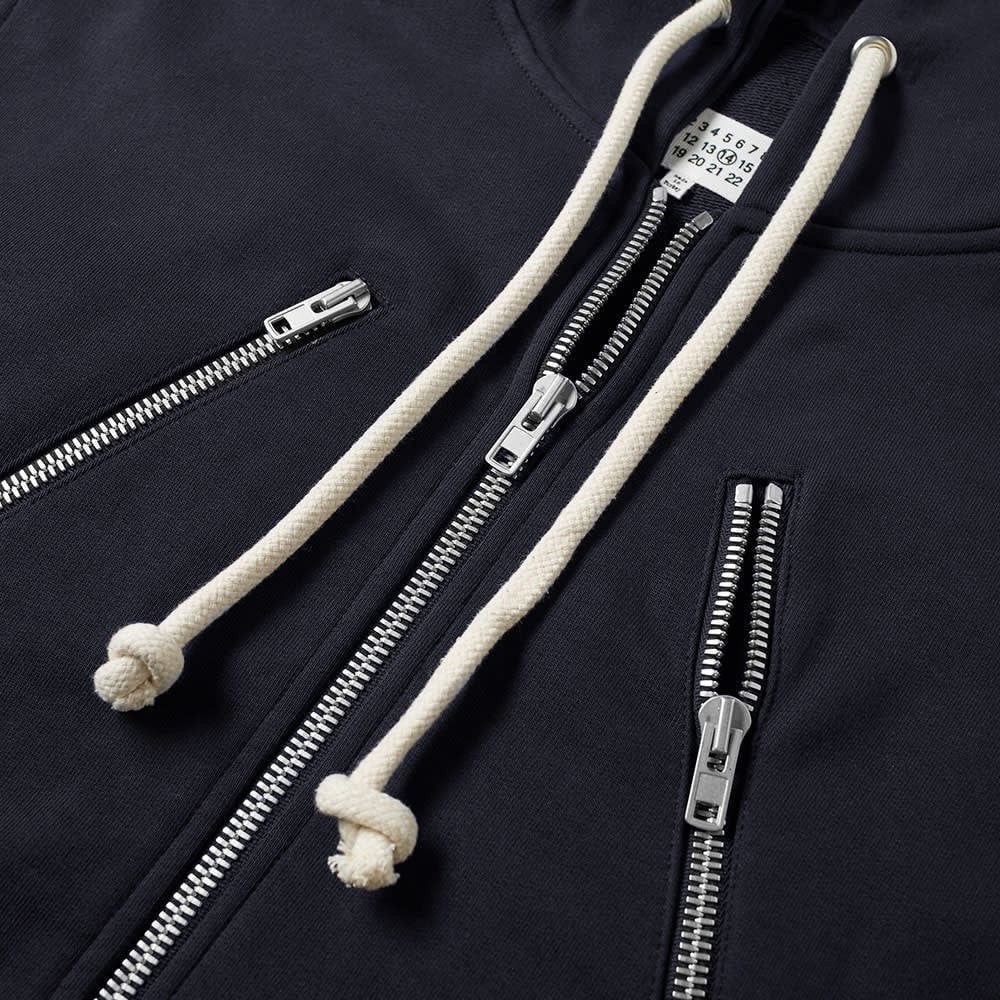 Maison Margiela Men&#39;s 10 Triple Zip Hoodie Navy