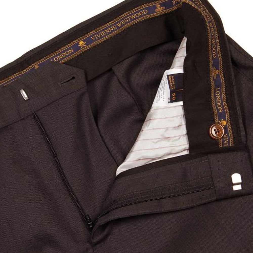 Vivienne Westwood Men&#39;s Button Trousers Brown