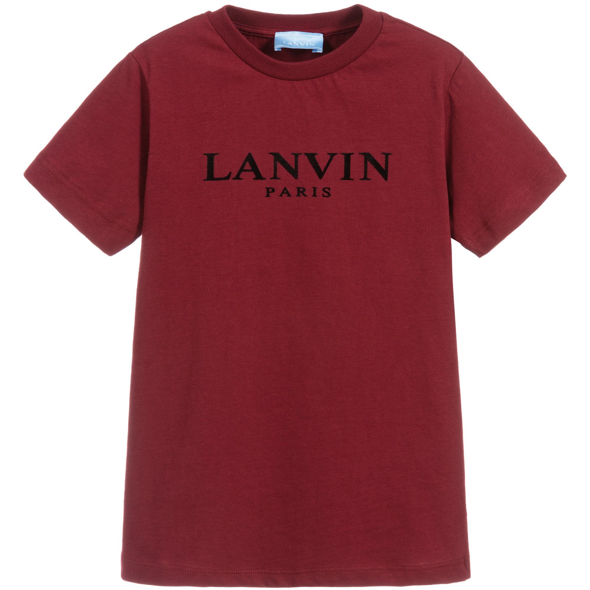 Lanvin Paris Boys Logo T-Shirt Burgundy