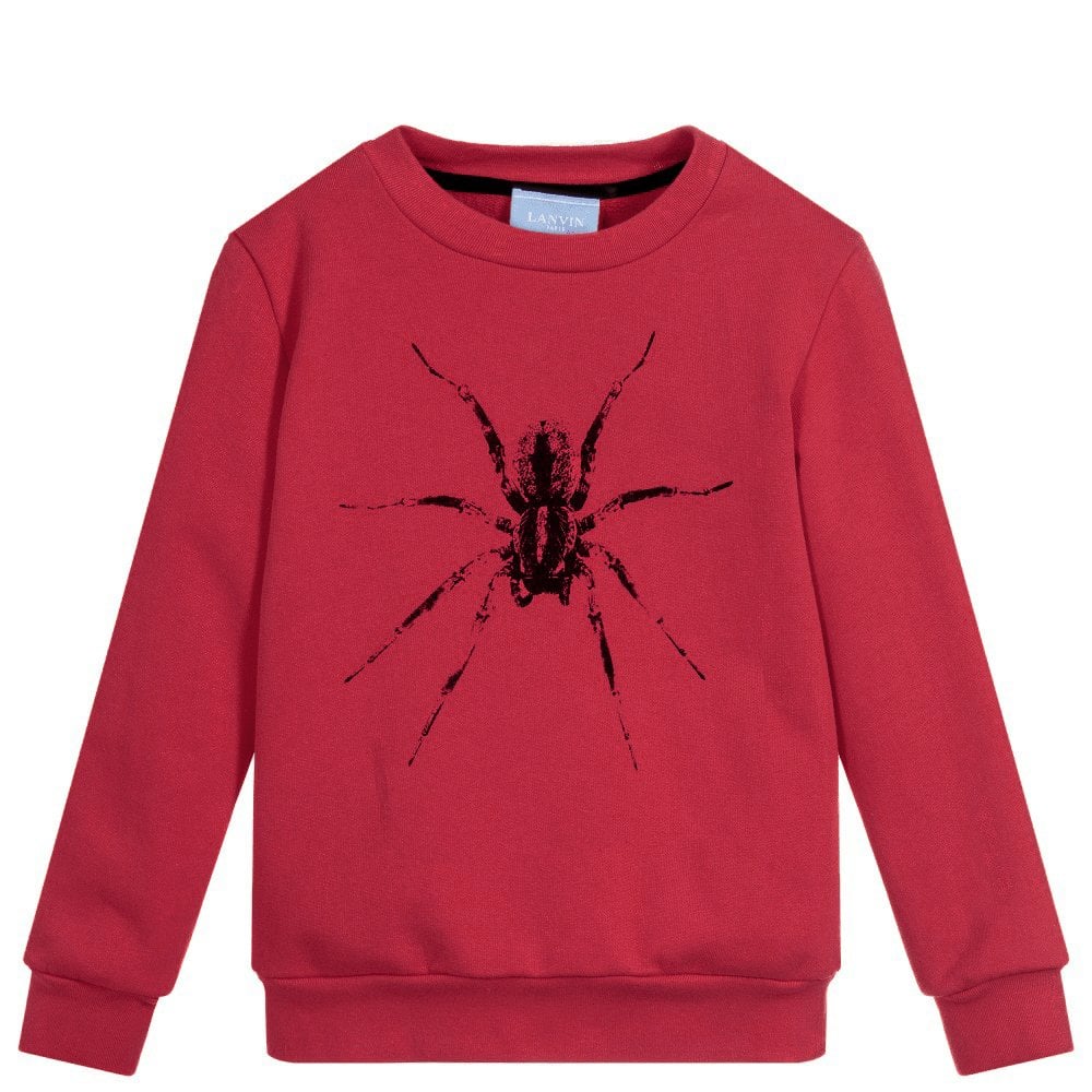 Lanvin Paris Boys Spider Sweatshirt Burgundy