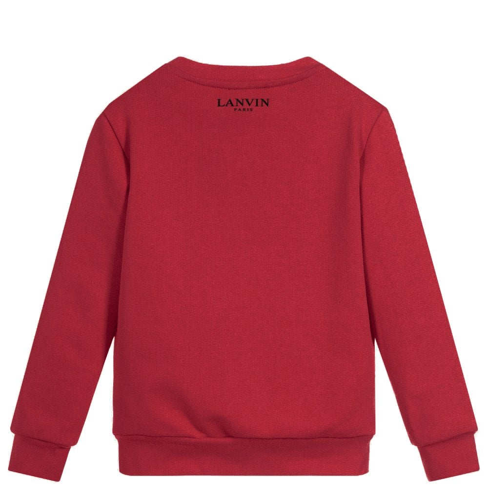 Lanvin Paris Boys Spider Sweatshirt Burgundy