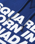 DSquared2 Men's 'Born & Made' Logo Hoodie Blue
