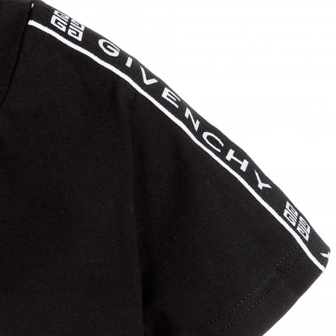 Givenchy Boys Tape Logo T-Shirt Black