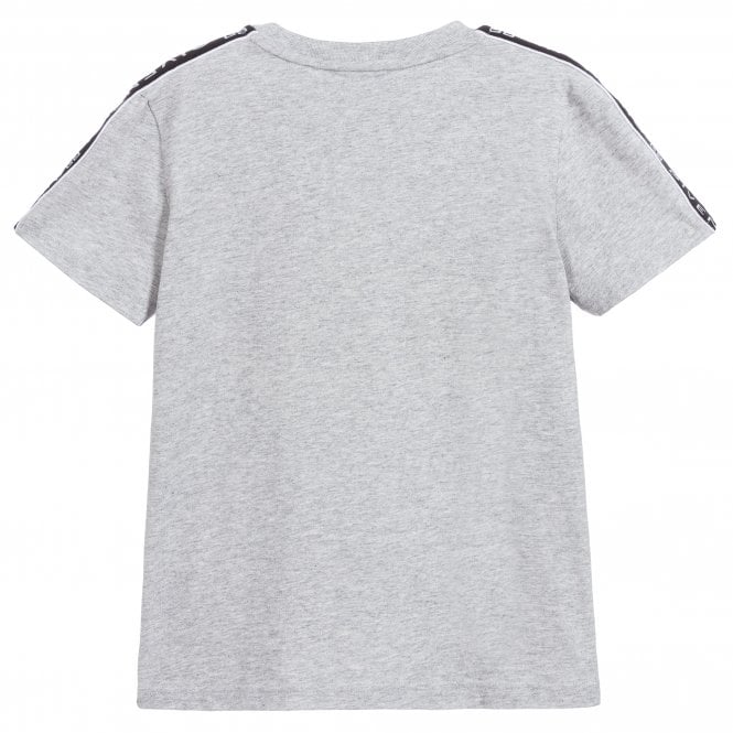 Givenchy Boys Tape Logo T-Shirt Grey