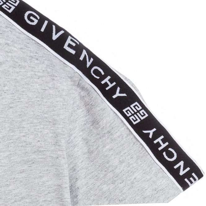 Givenchy Boys Tape Logo T-Shirt Grey