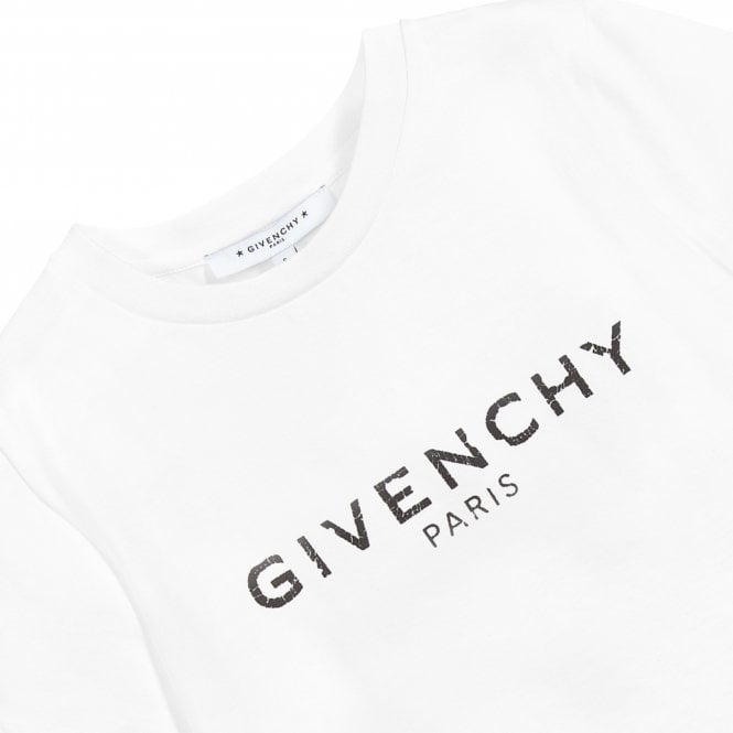 Givenchy Boys Logo Print T-Shirt White