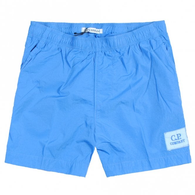 C.P Company Boys Logo Patch Swimshorts Blue