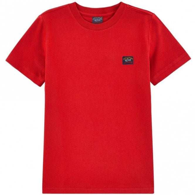 Paul &amp; Shark Boy&#39;s Logo Patch T-shirt Red