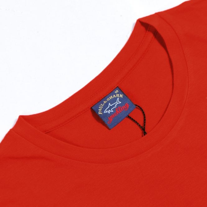 Paul &amp; Shark Boy&#39;s Logo Patch T-shirt Red