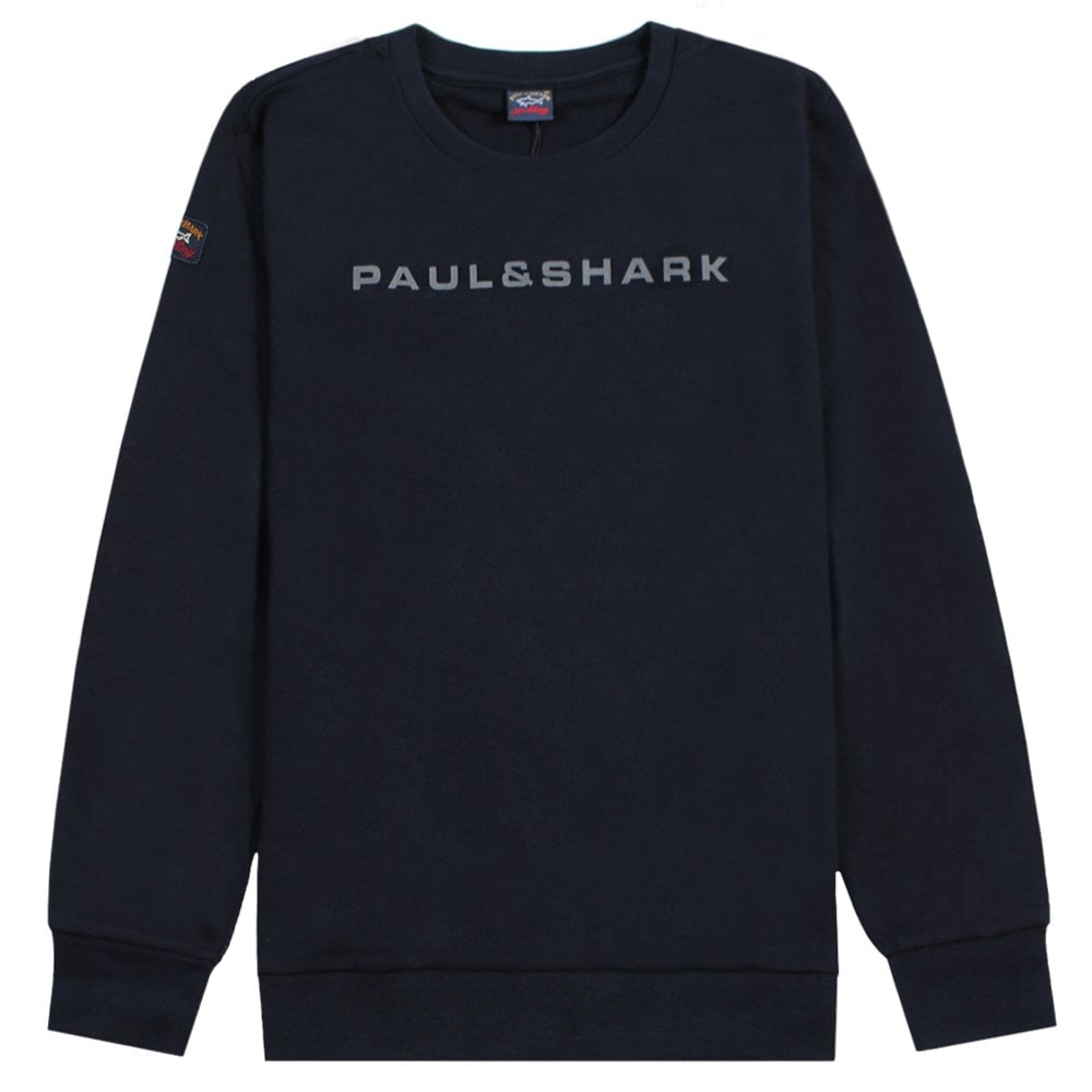 Paul &amp; Shark Boy&#39;s Logo Print Sweatshirt Navy