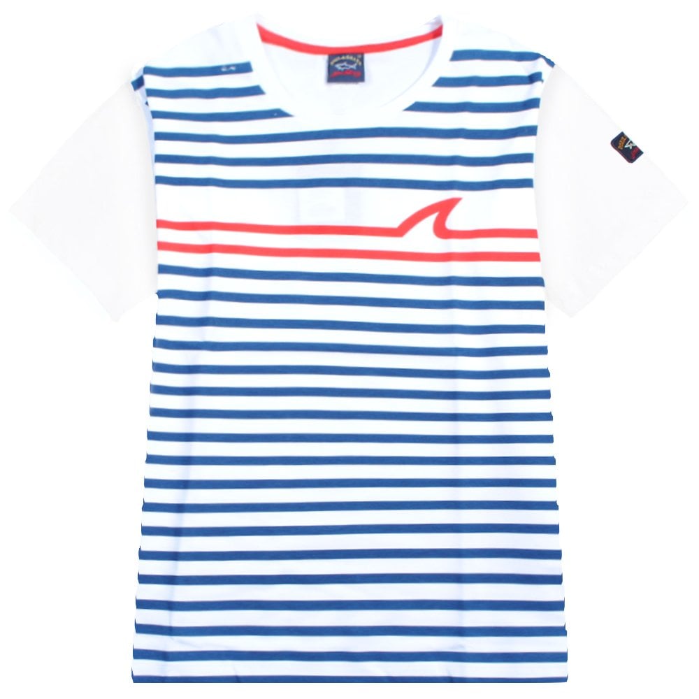 Paul &amp; Shark Boy&#39;s Stripped T-Shirt White