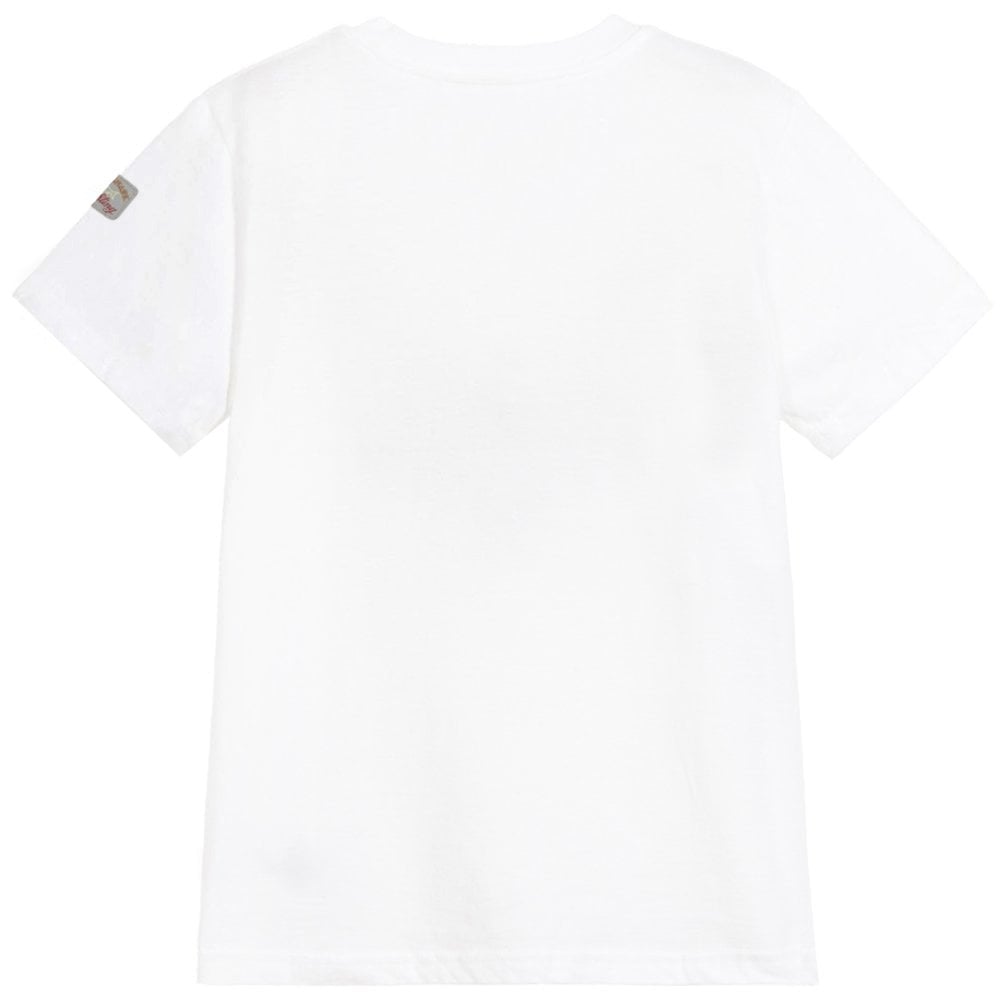 Paul &amp; Shark Boy&#39;s Reflective Logo Print T-Shirt White