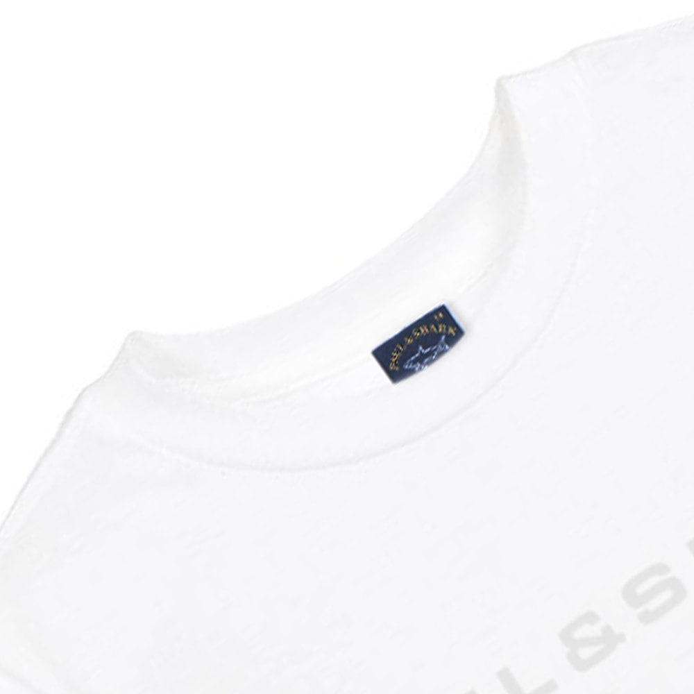 Paul &amp; Shark Boy&#39;s Reflective Logo Print T-Shirt White