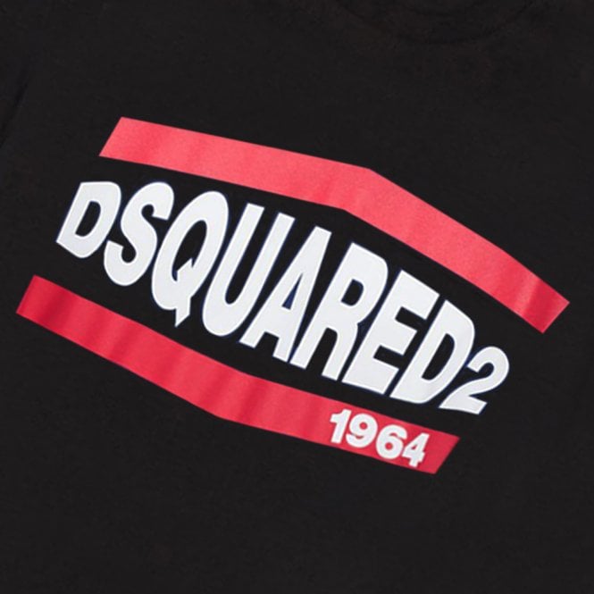 DSquared2 Men&#39;s Graphic Logo Print T-Shirt Black