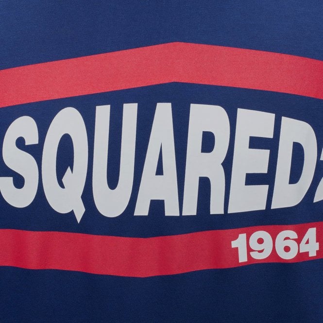 DSquared2 Men&#39;s Graphic Logo Print T-Shirt Blue