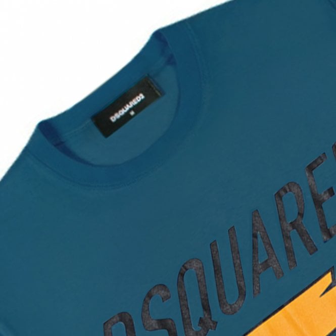 DSquared2 Men&#39;s Graphic Print 64 T-Shirt Blue