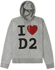 DSquared2 Men's 'I Love D2' Hoodie Grey