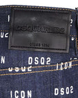 Dsquared2 Men's ICON Logo Denim Shorts Navy