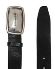 DSquared2 Men's Silver Business Plaque Belt Black