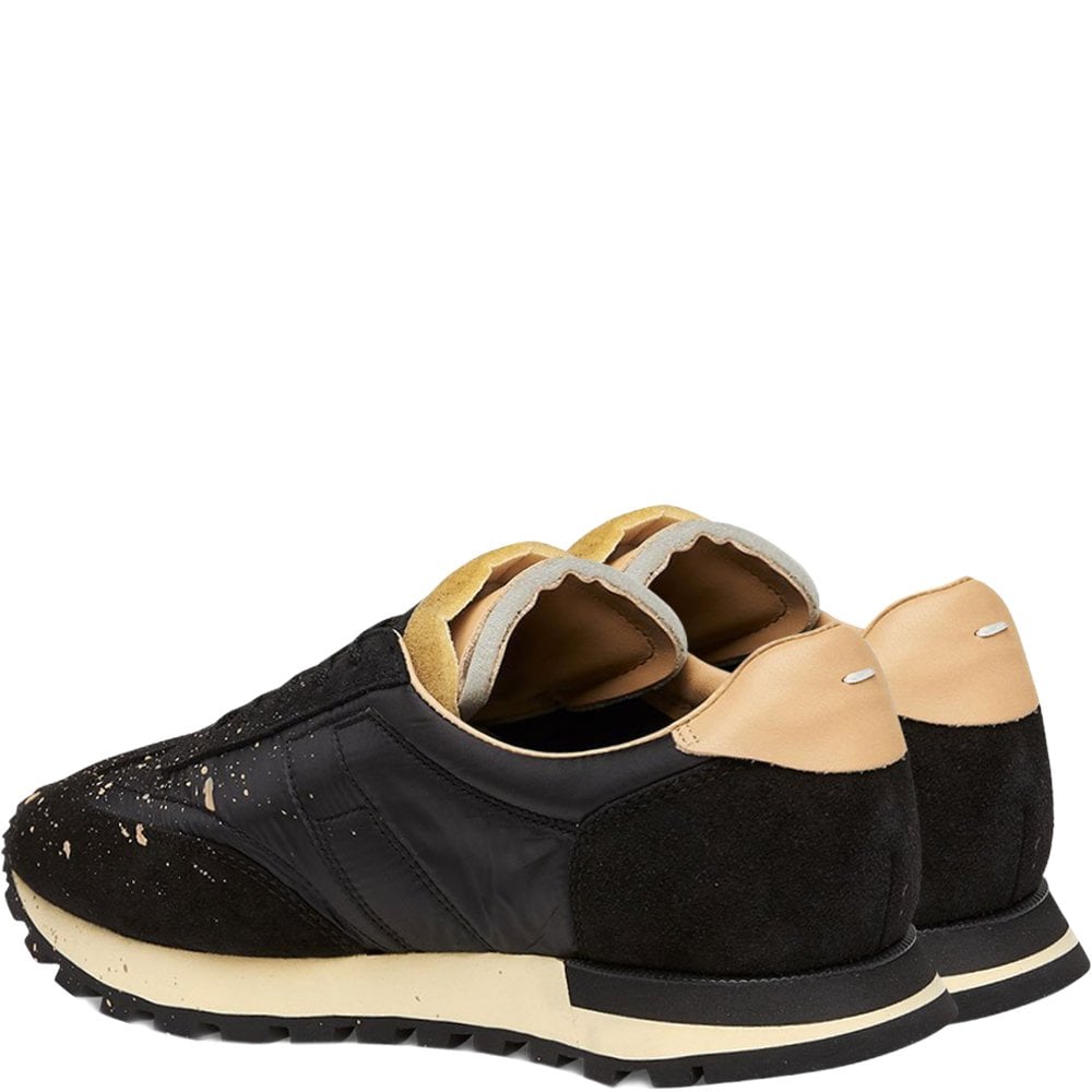 Maison Margiela Men&#39;s Paint Splash Extended Sole Runner Black