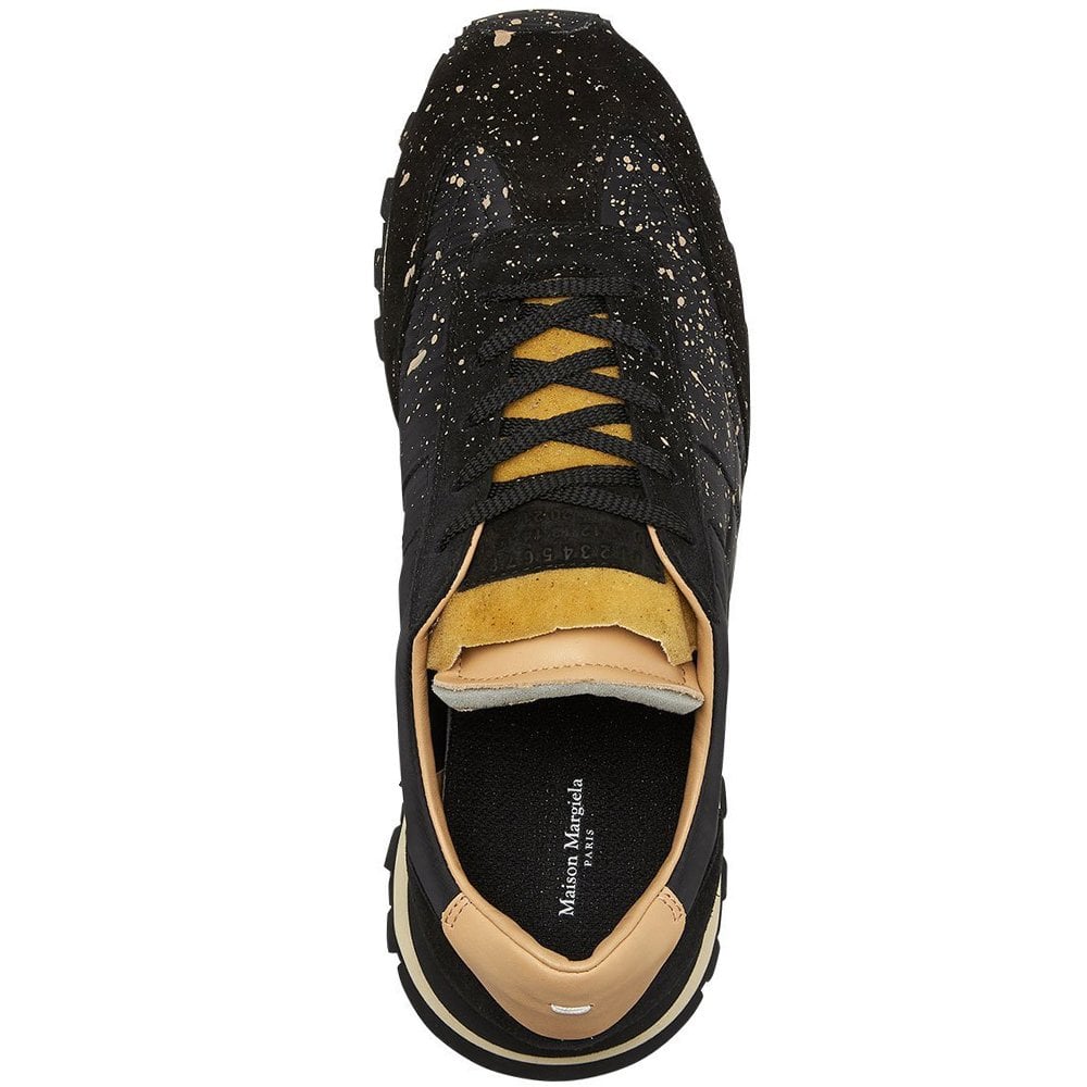 Maison Margiela Men&#39;s Paint Splash Extended Sole Runner Black