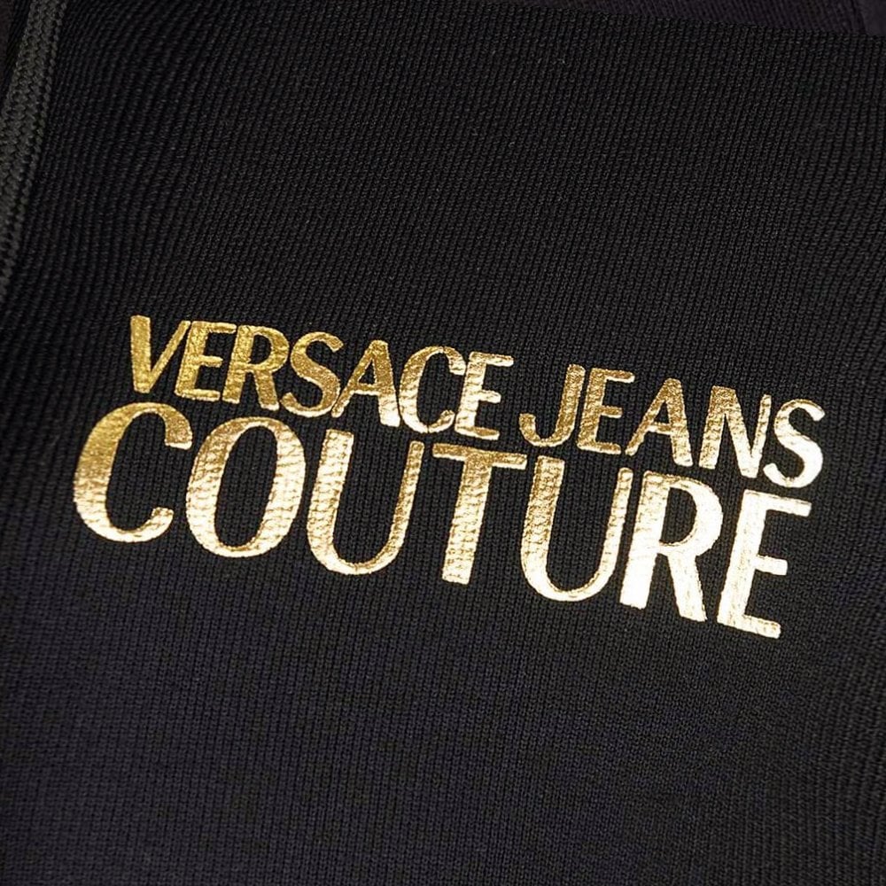 Versace Jeans Couture Men&#39;s Reverse Logo Print Hoodie Black