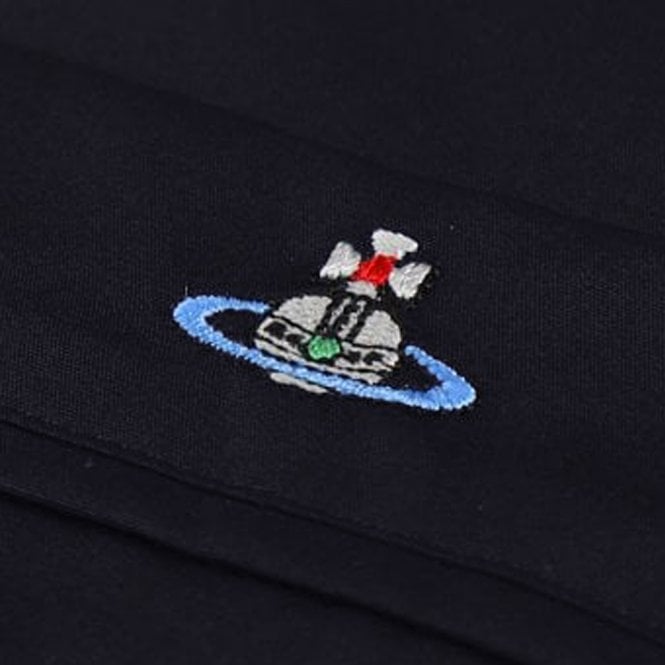 Vivienne Westwood Men&#39;s Orb Logo Short Sleeve Shirt Navy