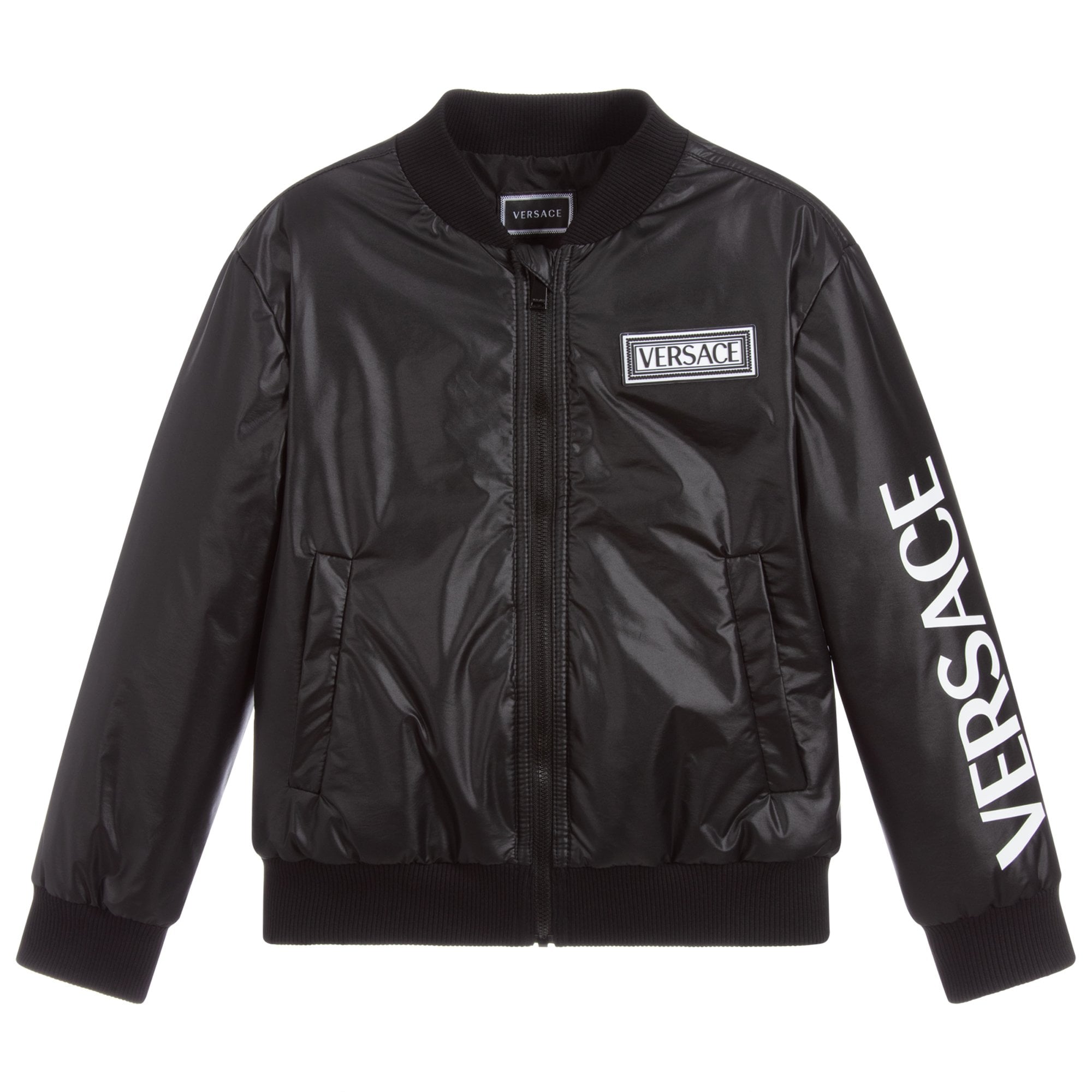 Young Versace Boys Bomber Jacket Black