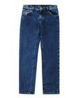 Young Versace Boys Gold Button Jeans Blue