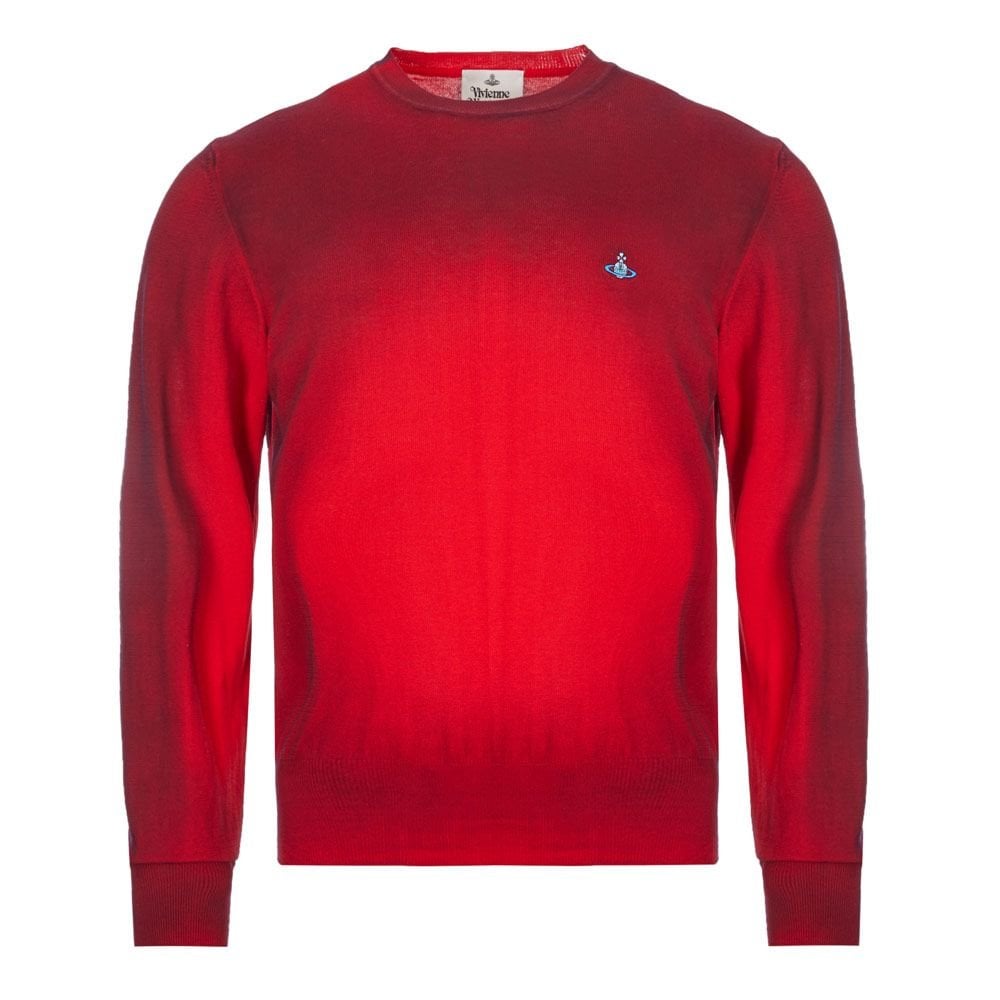 Vivienne Westwood Men&#39;s Faded Long Sleeve Pullover Red