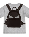Fendi Boys Backpack T-shirt Grey
