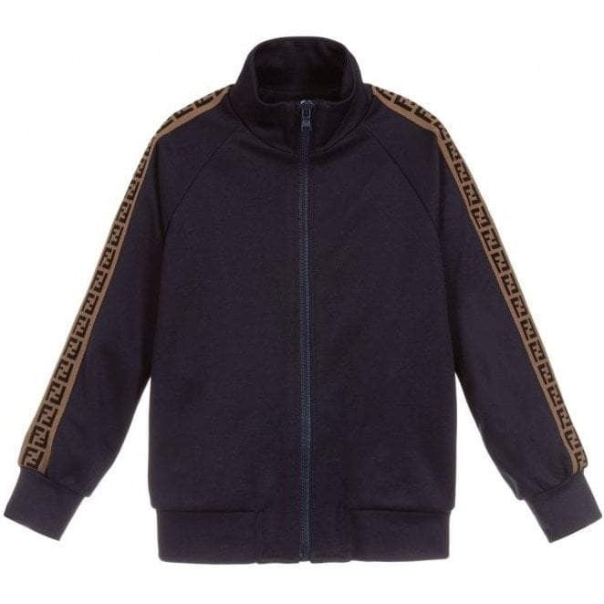 Fendi Boys Tape Logo Sweatshirt Navy