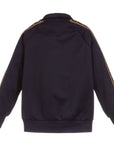 Fendi Boys Tape Logo Sweatshirt Navy