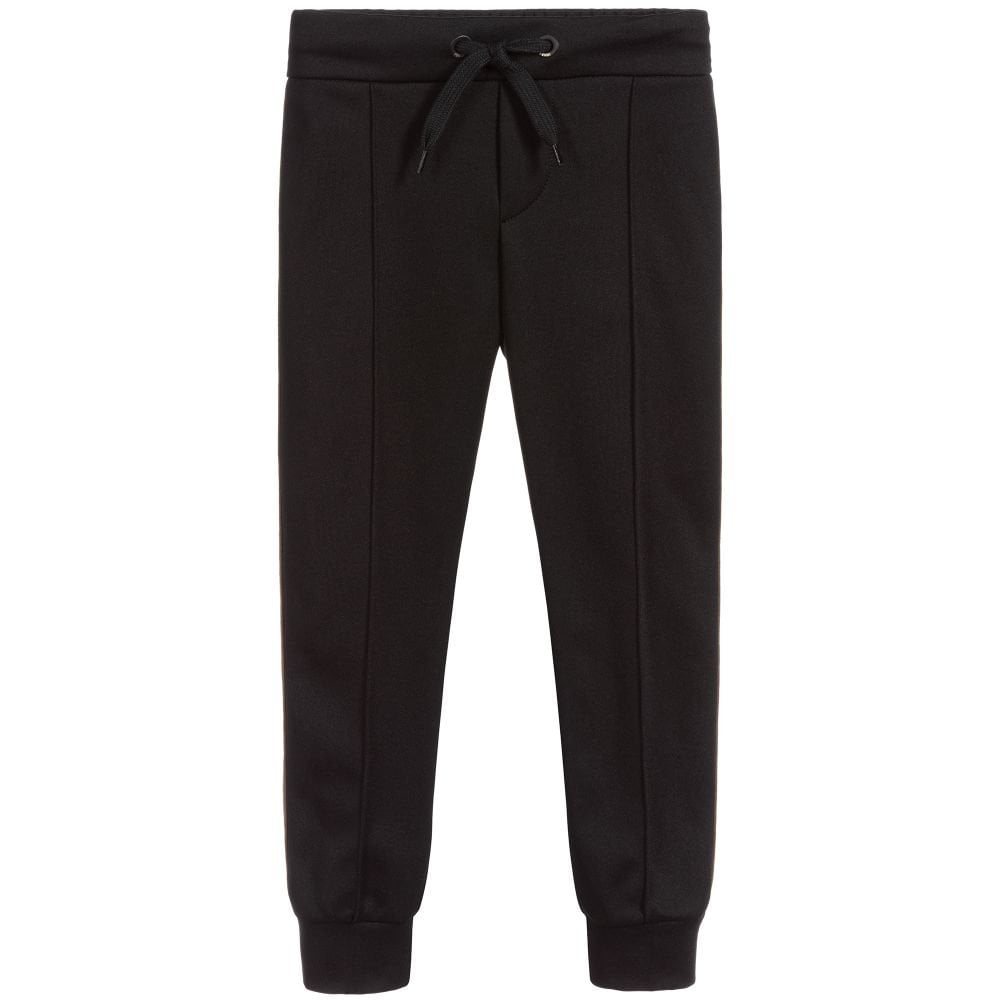 Fendi Boys Side Tape Logo Joggers Black