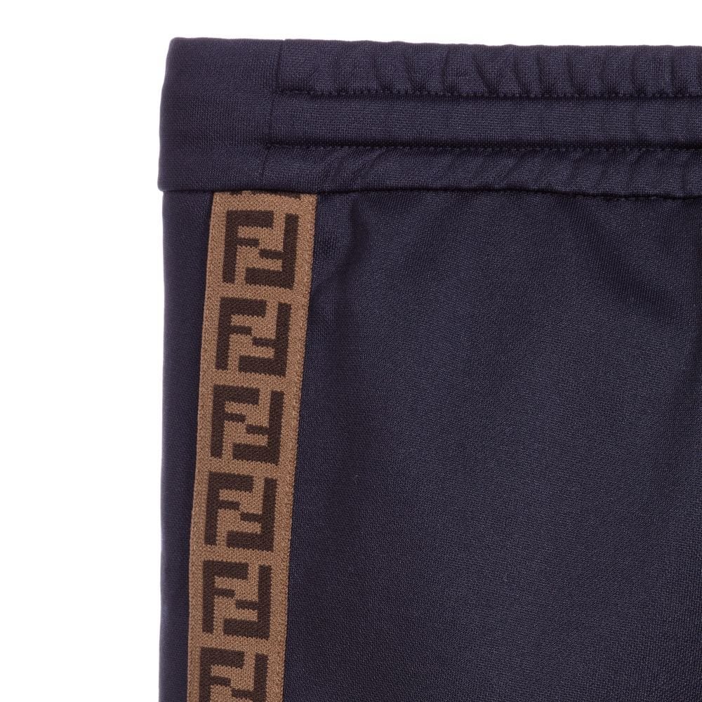 Fendi Boys Side Tape Logo Navy