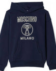 Moschino Boys Milano Logo Hoodie Navy