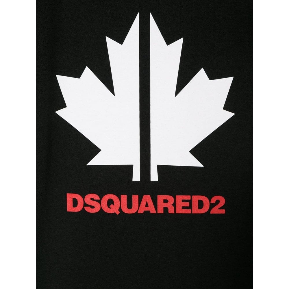 Dsquared2 Boys Sport Maple Leaf T-Shirt Black