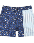 Neil Barrett Men's Mix Print Swim Shorts Blue