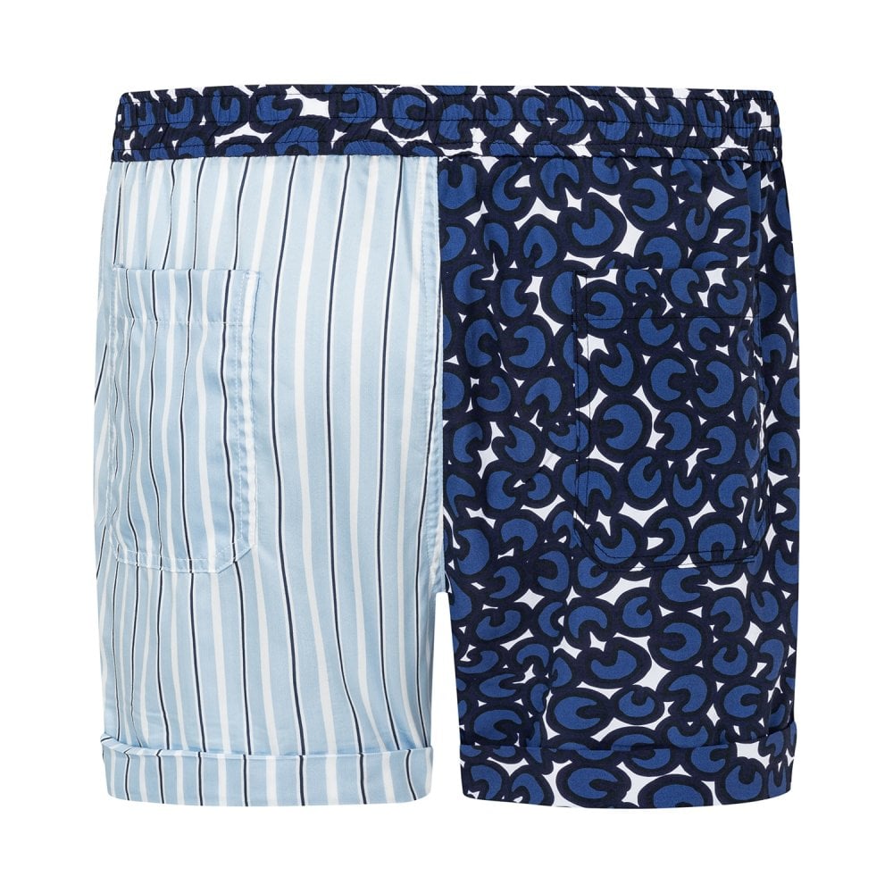 Neil Barrett Men&#39;s Mix Print Swim Shorts Blue