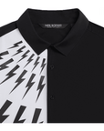 Neil Barrett Men's Half Sleeve Thunderbolt Shirt White & Black
