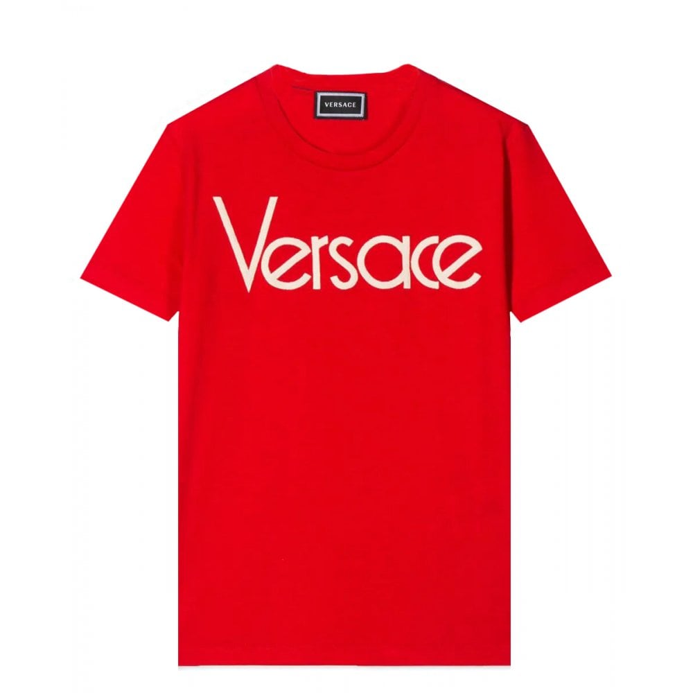 Versace Boys Logo T-shirt Red