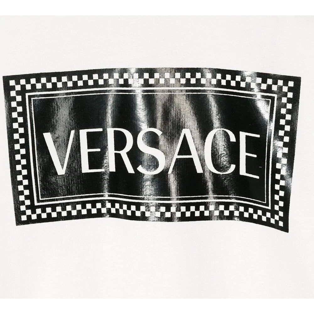 Versace Boys Cotton Logo Sweater White