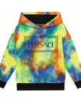 Versace Boys Hooded Sweater Multi-Coloured