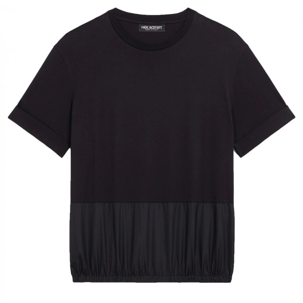 Neil Barrett Men&#39;s Panelled Relax Fit T-shirt Black