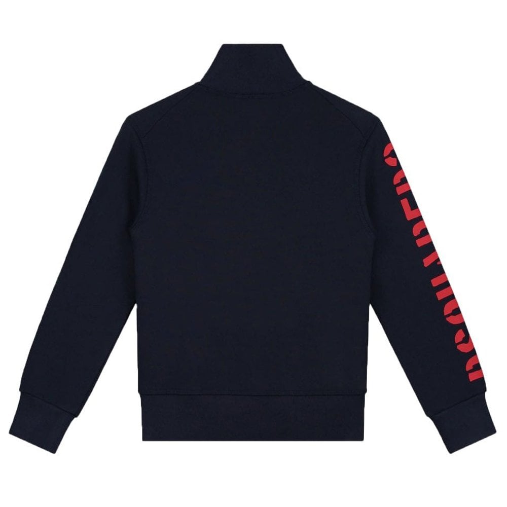 Dsquared2 Boys Arm Logo Zip Sweatshirt Black
